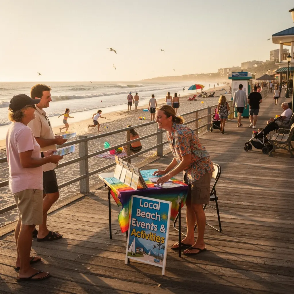 Grupa ludzi planujących wydarzenie na świeżym powietrzu, korzystająca z mapy i laptopa.