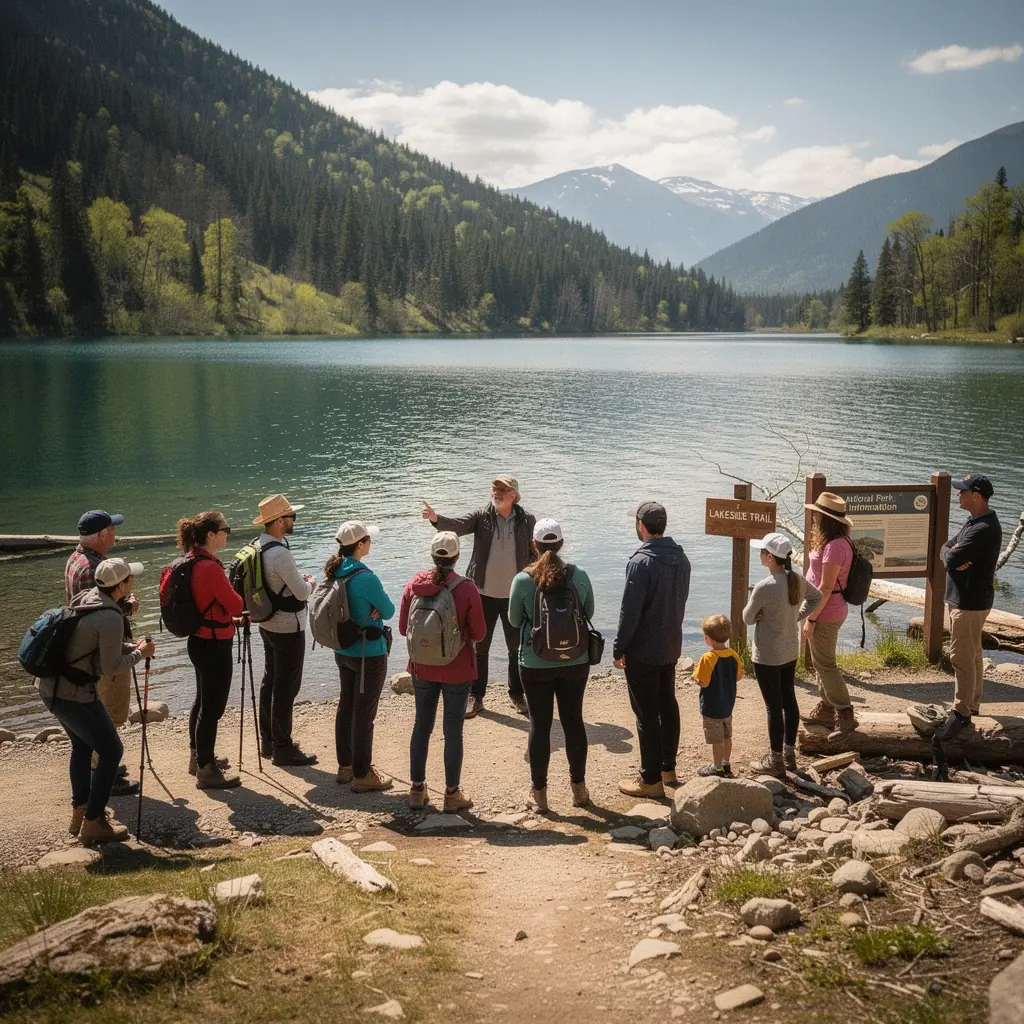 Zespół planujący wydarzenia lokalne, omawiający szczegóły przyjazdu i wyjazdu gości w biurze.