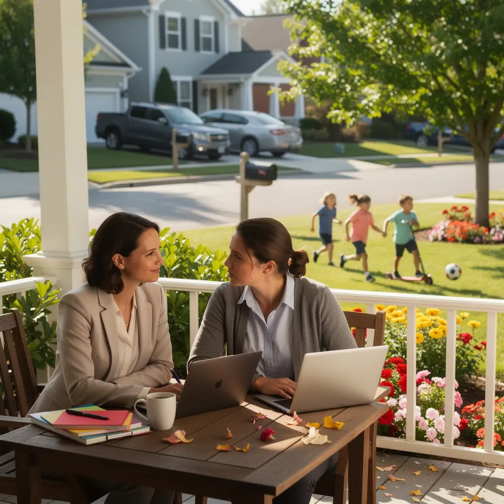 Karteczki z notatkami i mapy rozłożone na stole podczas spotkania planistycznego.