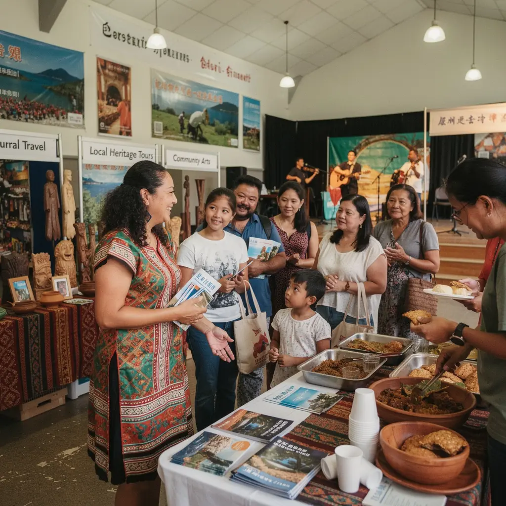 Uczestnicy wydarzenia cieszący się wspólnymi chwilami w przyjaznej atmosferze.